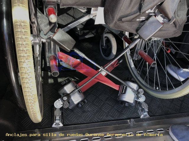 Sujección de silla de ruedas Ourense Aeropuerto de Almería